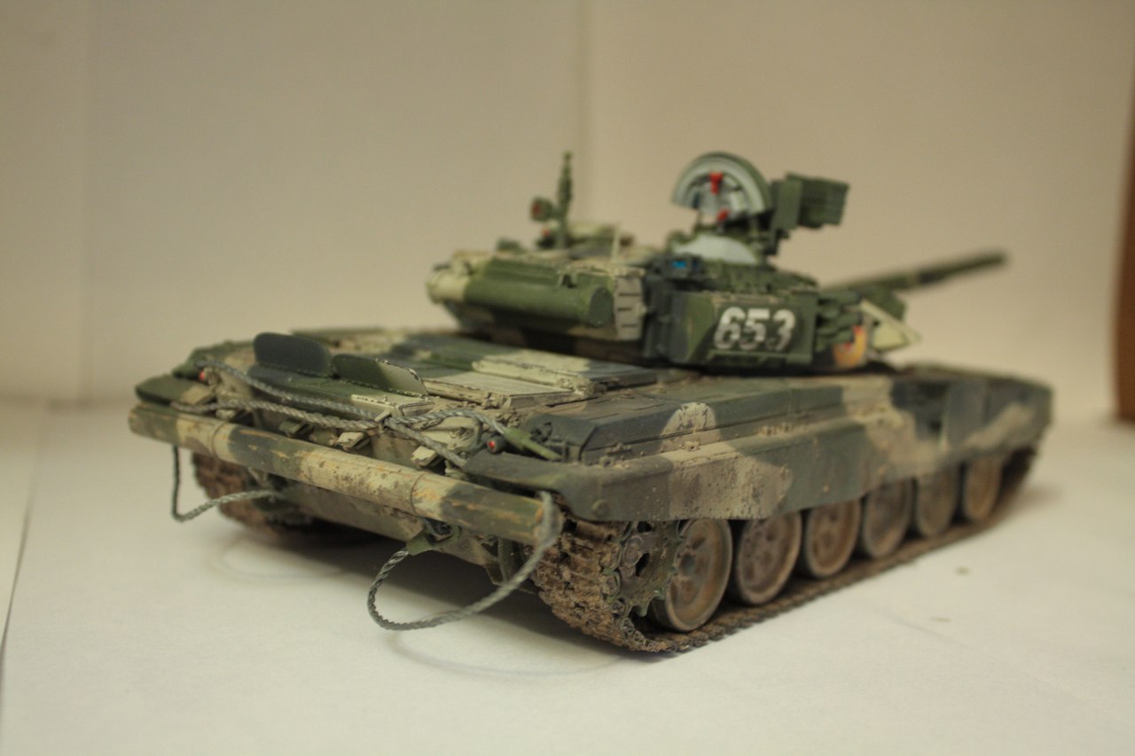 Model of the Russian main battle tank T-90A - My, Modeling, Tanks, Russian army, t-90, Meng, Longpost, Army