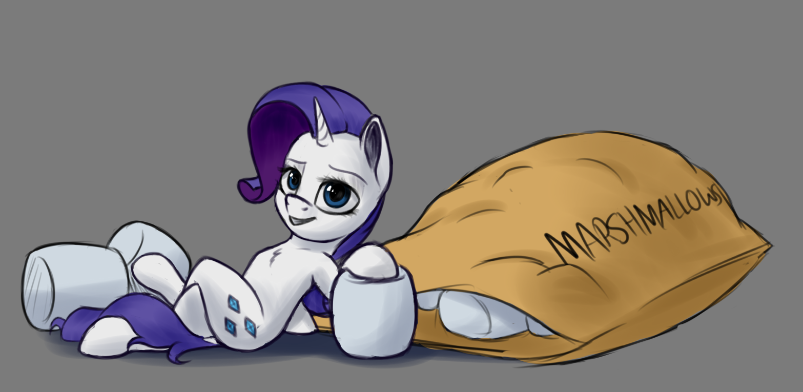 Marshmallow - My little pony, PonyArt, Rarity, Deltauraart