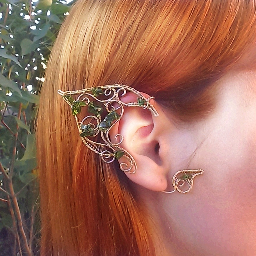 Elf ears - Wire wrap, Decoration, Wire jewelry, Needlework without process, Longpost