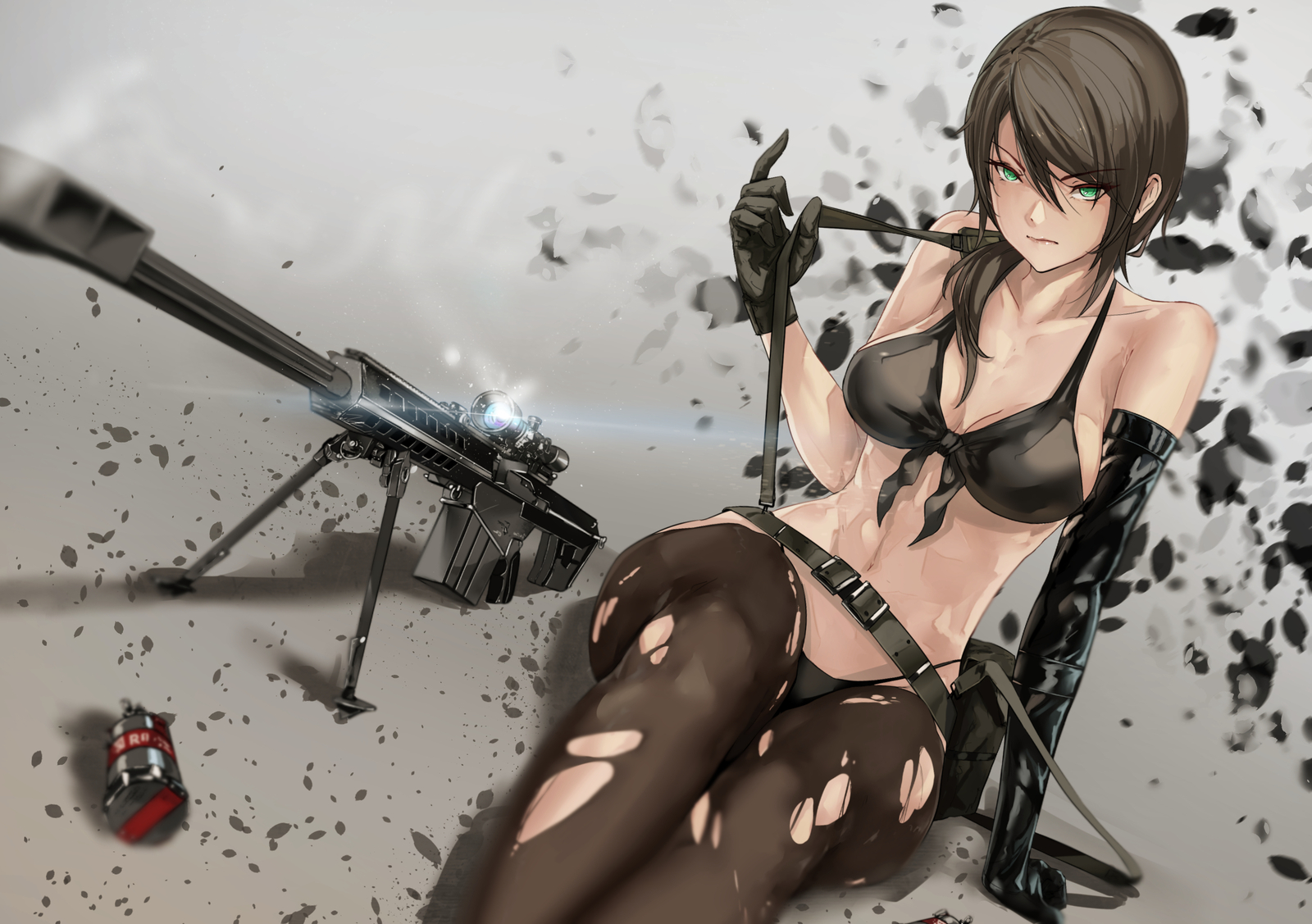 Аниме арты - Anime Art, Оружие, Аниме, Girls Frontline, Ar-15, Barret m82, Metal Gear Solid, M416