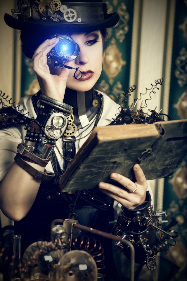 steampunk girls - NSFW, Girls, Steampunk, The photo, Costume, Longpost