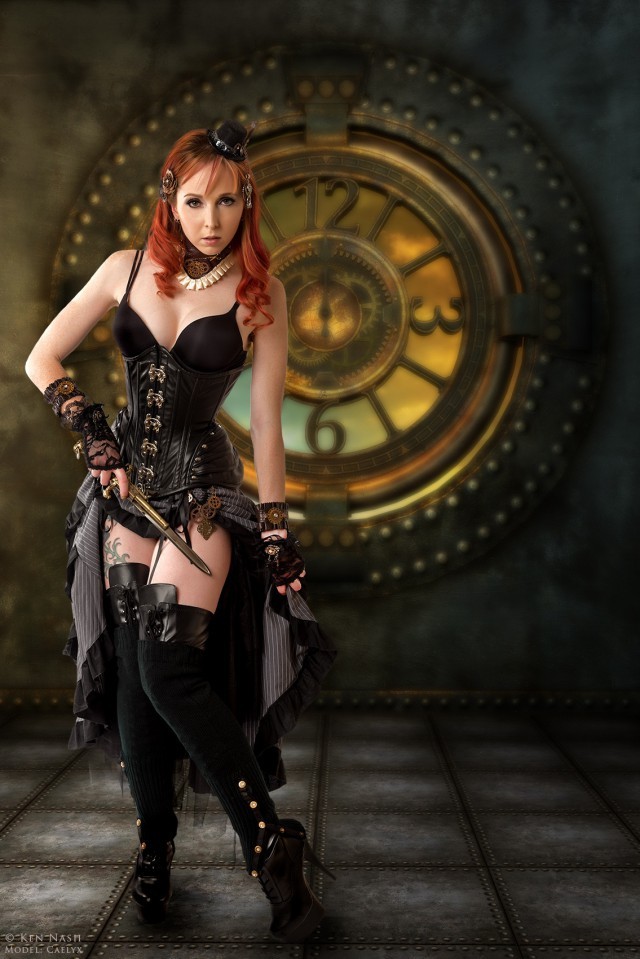 steampunk girls - NSFW, Girls, Steampunk, The photo, Costume, Longpost