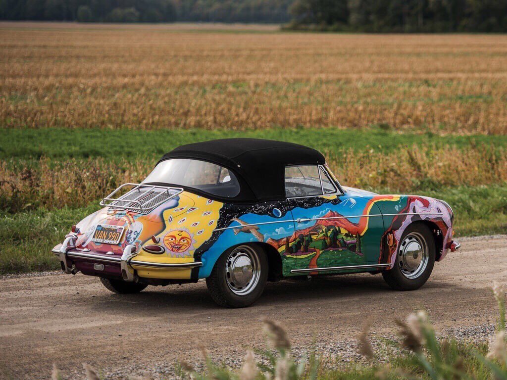 Retro car. - Retro car, Old photo, Past, 20th century, Janis Joplin, The singers, Porsche, Airbrushing, Longpost