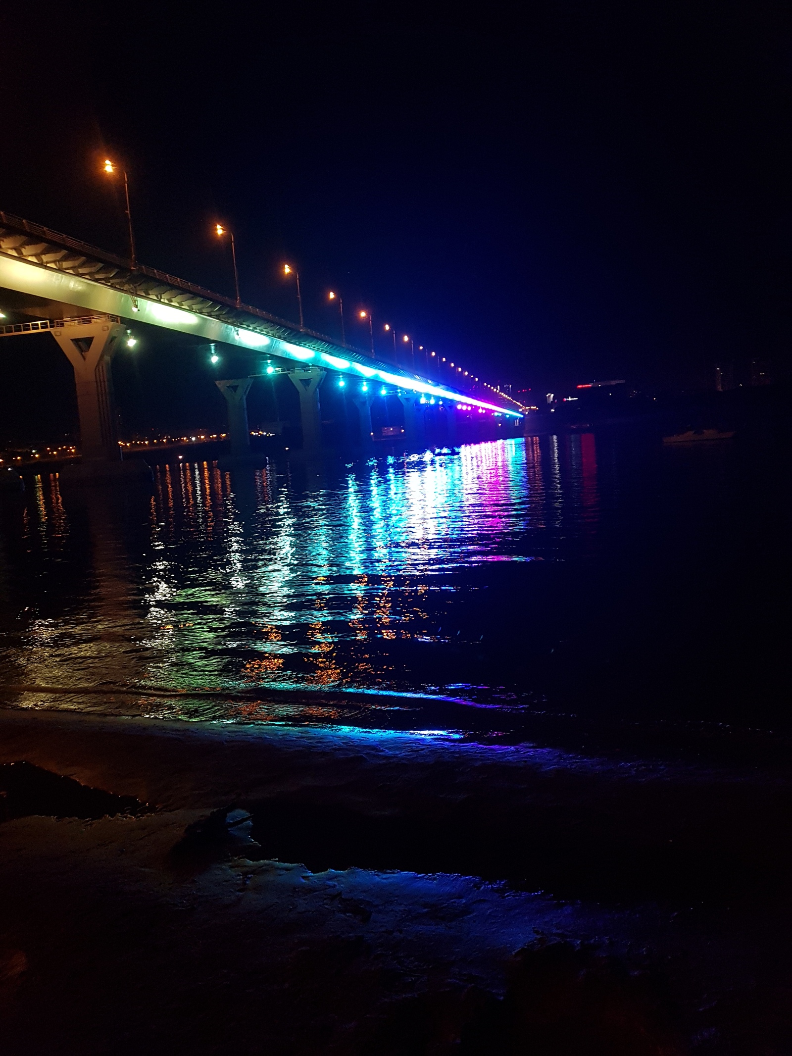 Ночной мост волгоград