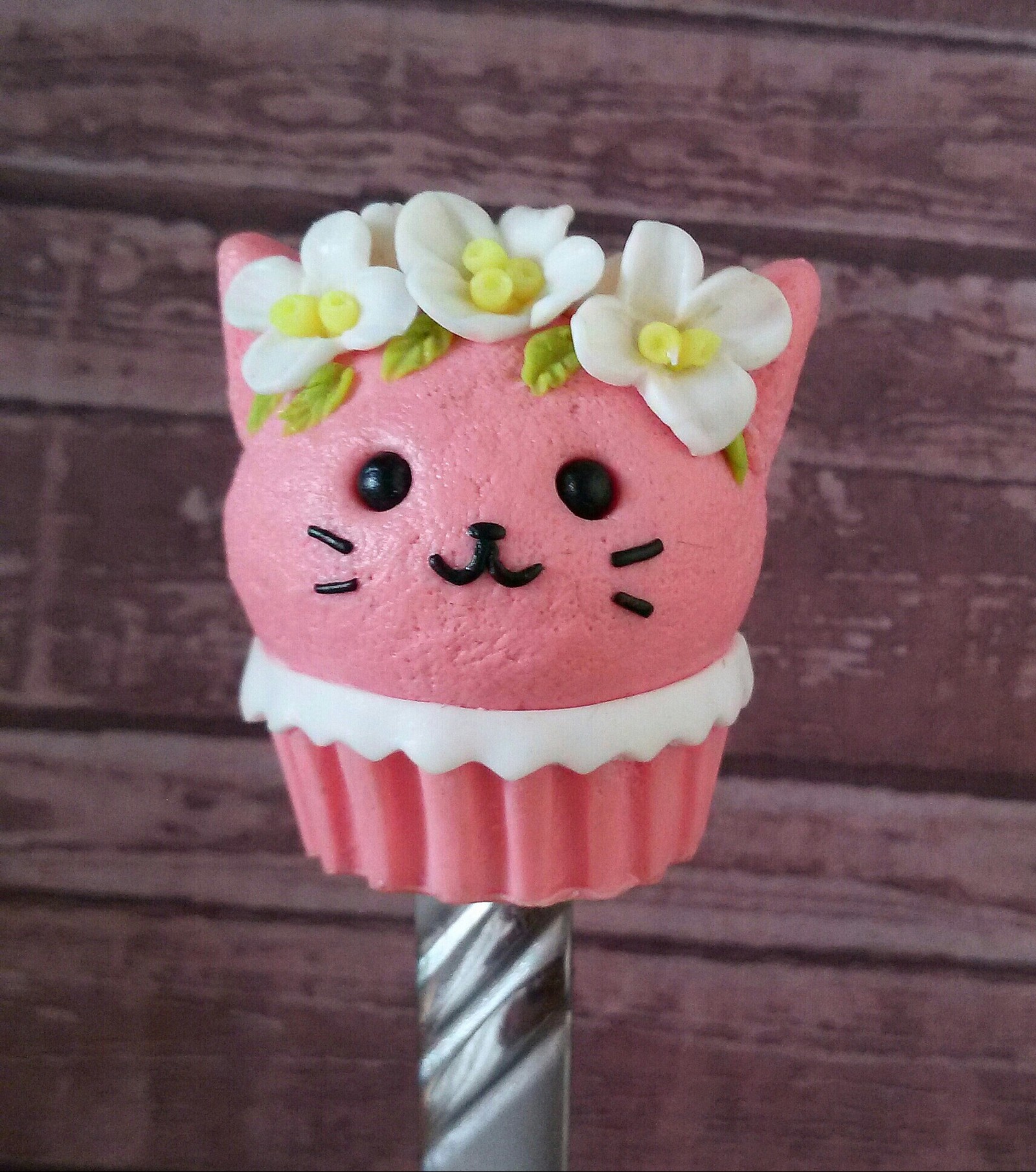 Polymer clay cat cake - My, Polymer clay, With your own hands, Needlework, Needlework without process, Handmade, cat, Cake