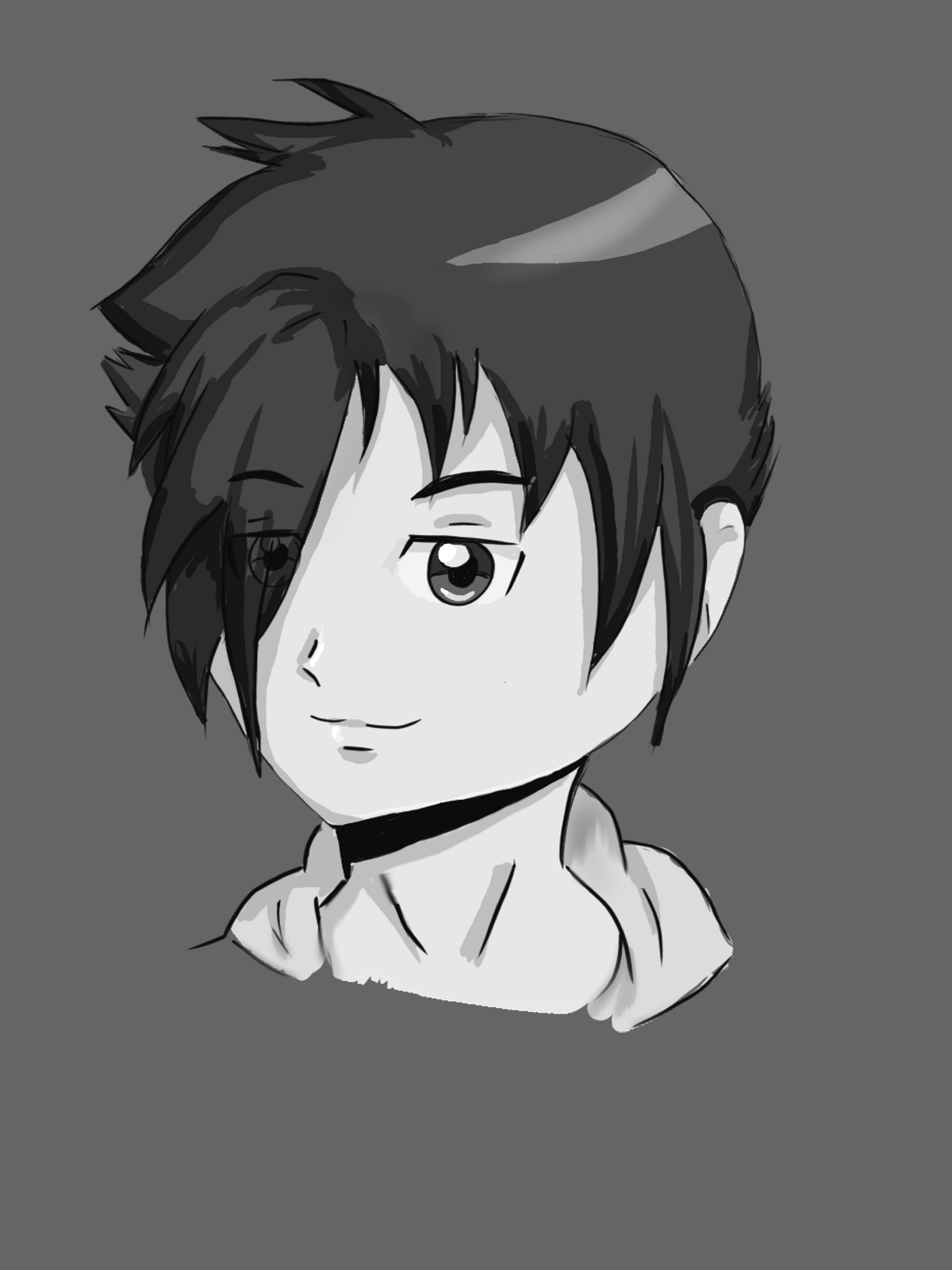 Practicing to draw in SAI. First works - My, SAI, Workout, Bad artist, Sketch, Longpost, Anime art