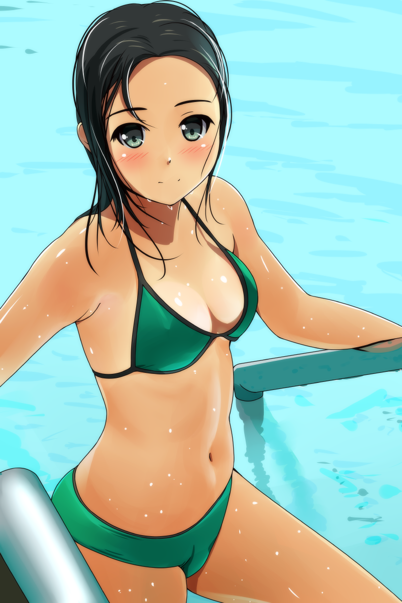 Anime Art - NSFW, , Swimsuit, Bikini, Anime art, , Longpost, Breast