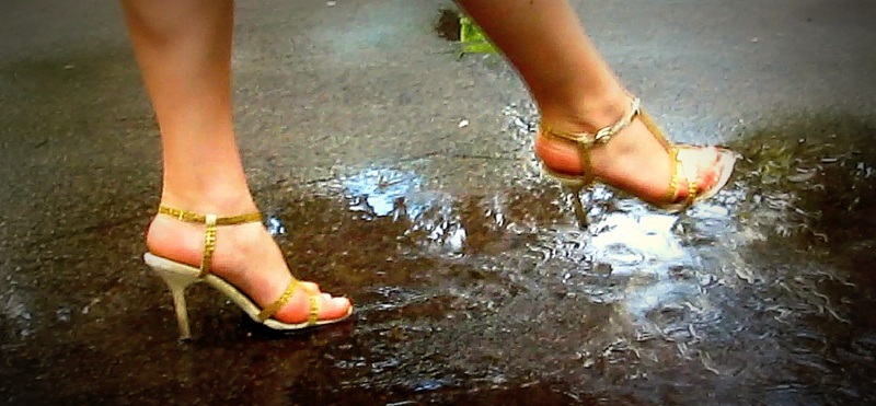 I love heels in the rain - My, , 