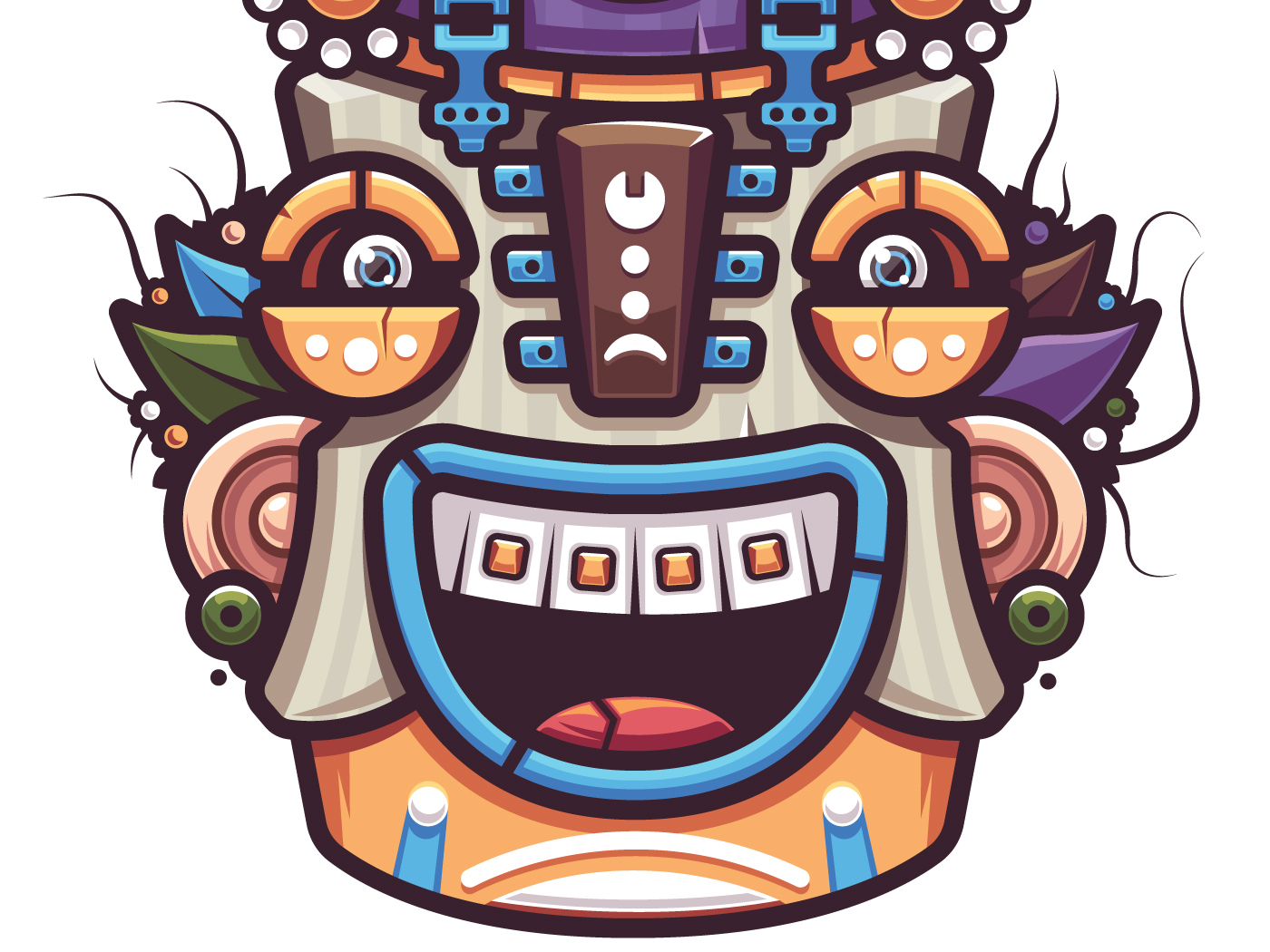 New vector drawing - Totem - My, Art, Drawing, Totem, Mask, Vector, Adobe illustrator, Style, Longpost