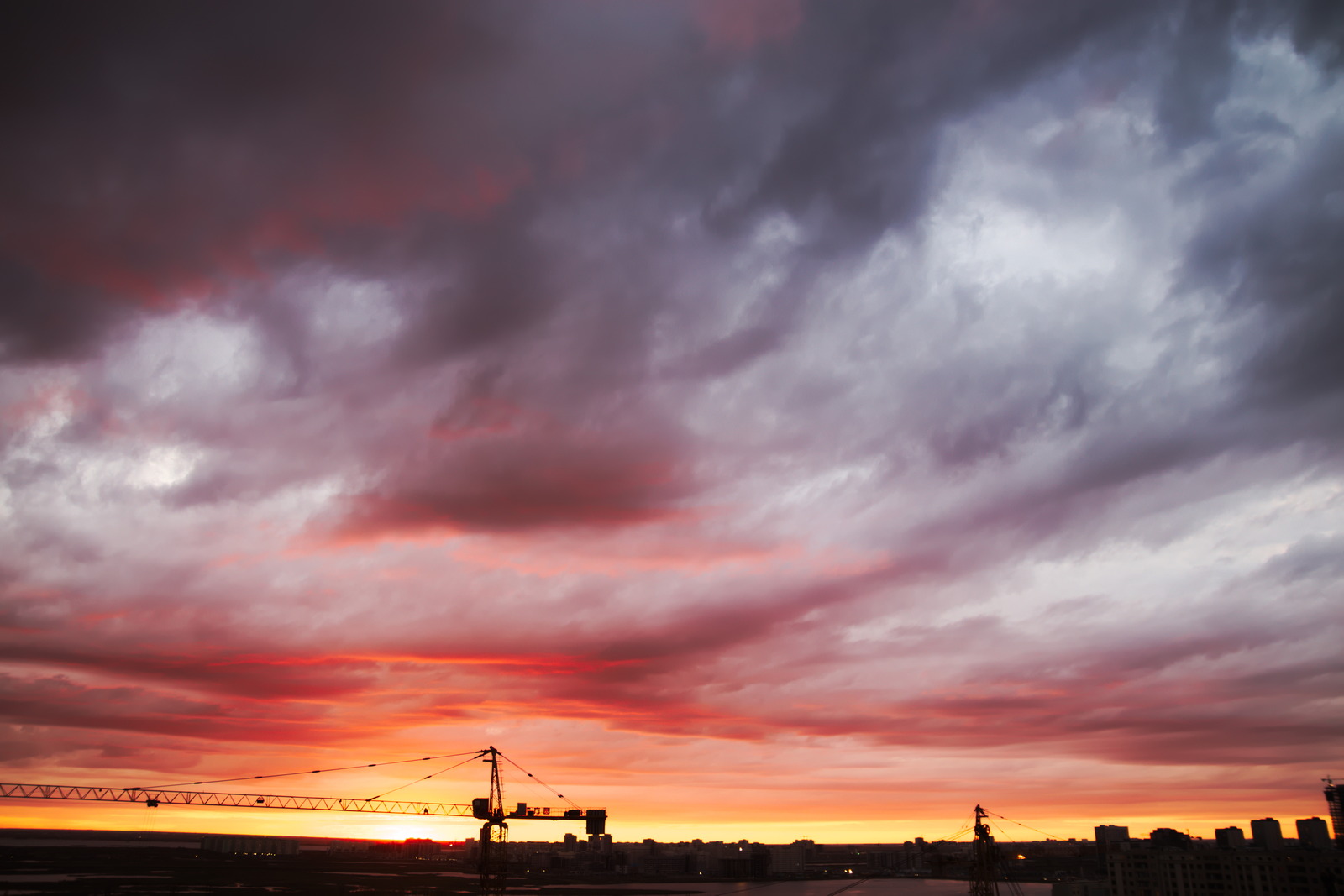 View from the window (Astana) - My, Astana, Kazakhstan, Sky, , Sunset