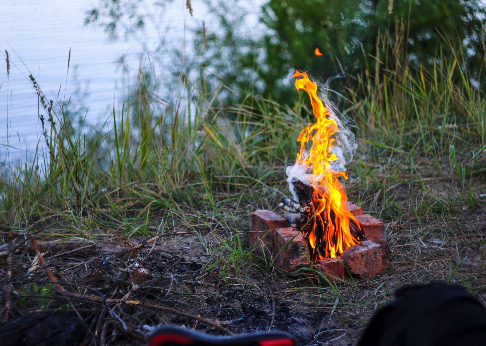 Somewhere in the Volga region (08/13/2017) - My, Cheboksary, Zavolzhye, Sony nex5, The photo, Fire, , Helios44-2, Helios44-2