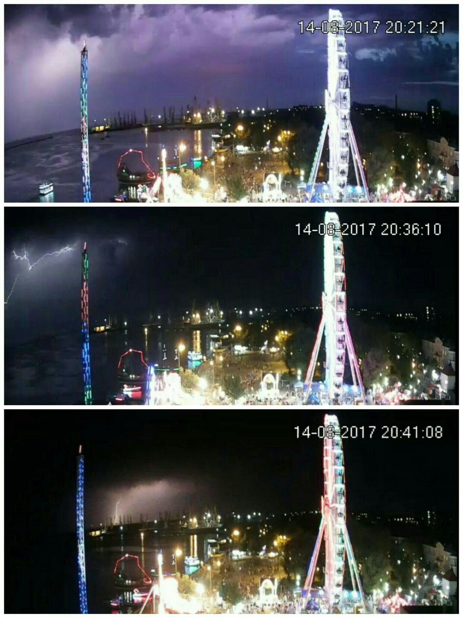 elemental frenzy - My, Thunderstorm, Berdyansk, Azov sea, The photo