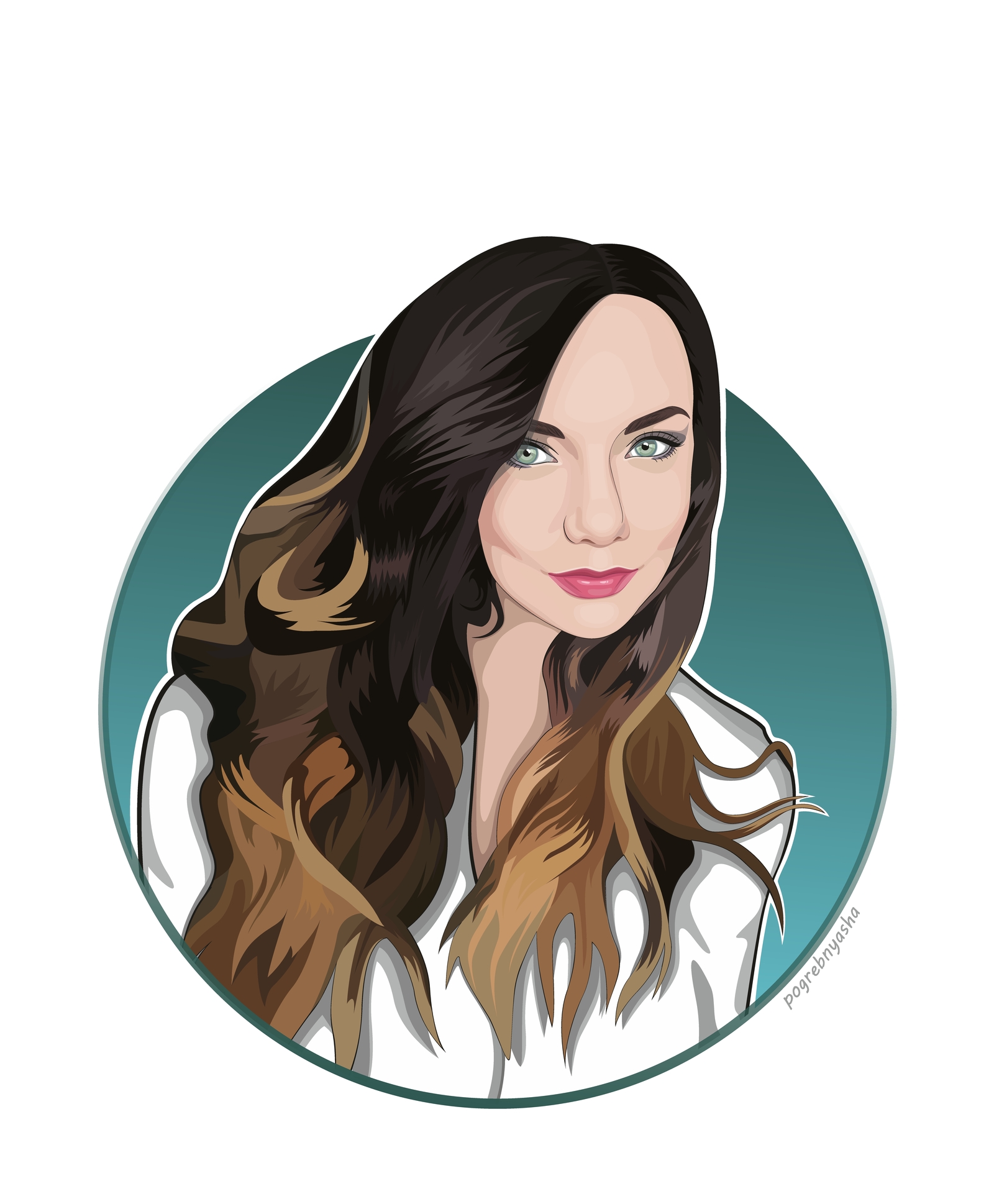 Vector portraits :) - My, , Vector graphics, , Portrait by photo, Portrait, Creation, Longpost