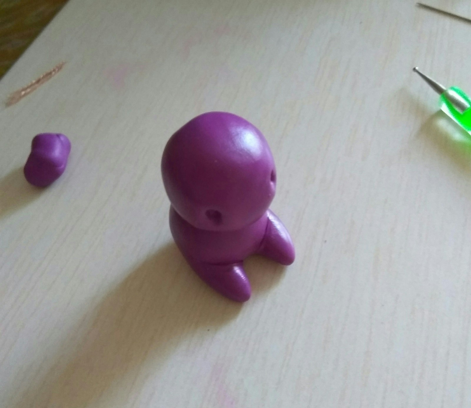 baby zergling - My, Zergling, CarbotAnimations, Handmade, Polymer clay, Starcraft, Longpost, Needlework with process