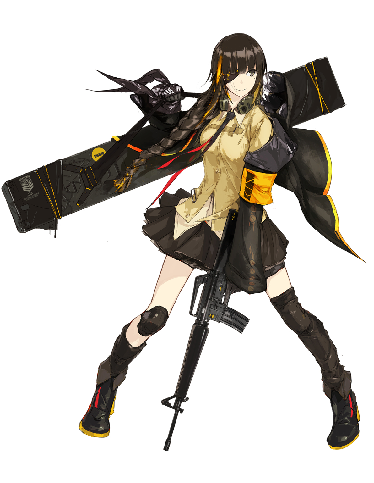 Anime art - Anime, Weapon, Anime art, G36, М16, Ump40, Longpost, Girls frontline