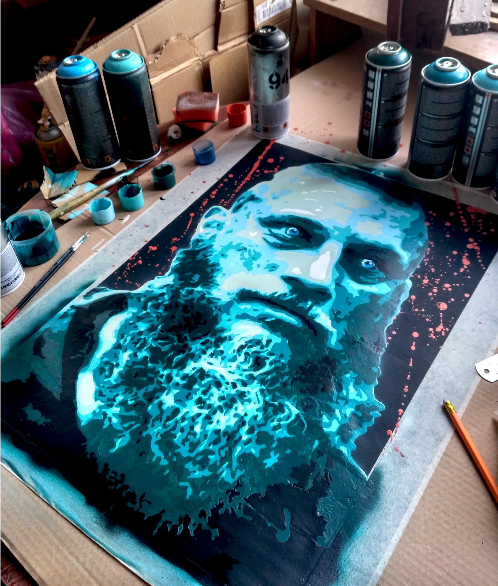 Return of King Ragnar - My, Stencil, Викинги, Ragnar Lothbrok, , , , Longpost