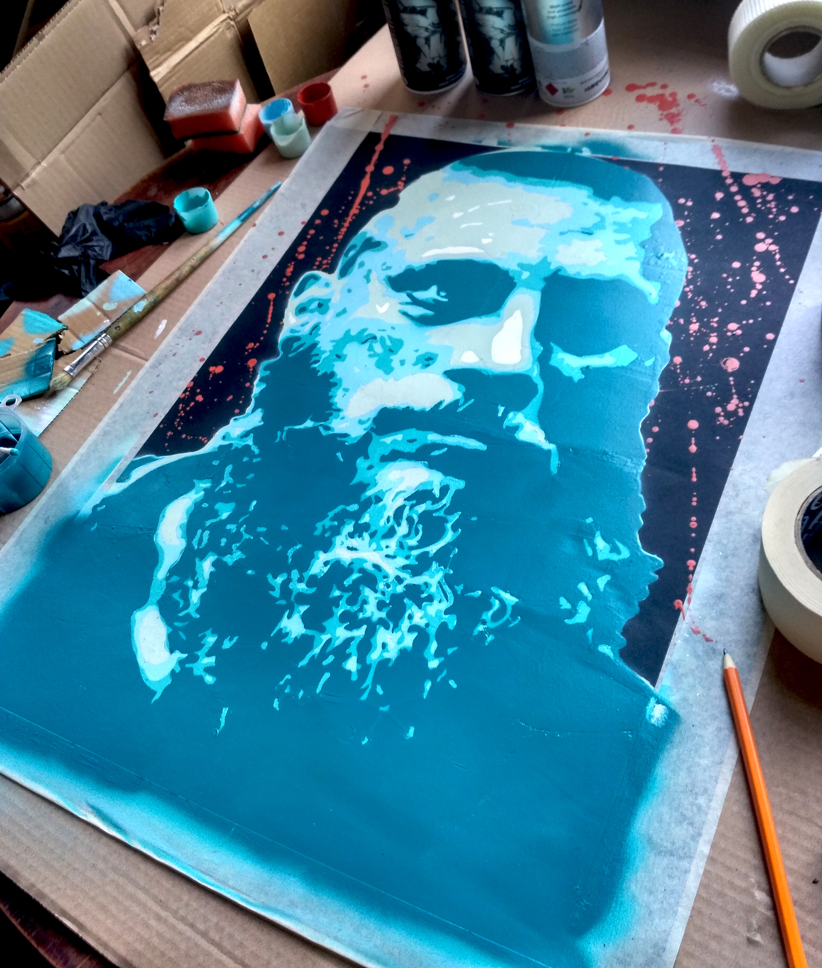 Return of King Ragnar - My, Stencil, Викинги, Ragnar Lothbrok, , , , Longpost