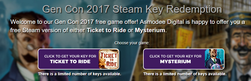 Ticket to Ride или Mysterium  (вновь раздают) - Халява, Steam, Раздача