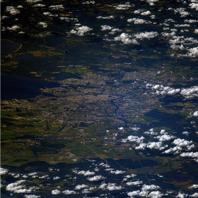 Petersburg from the ISS - ISS, Saint Petersburg, The photo, Instagram