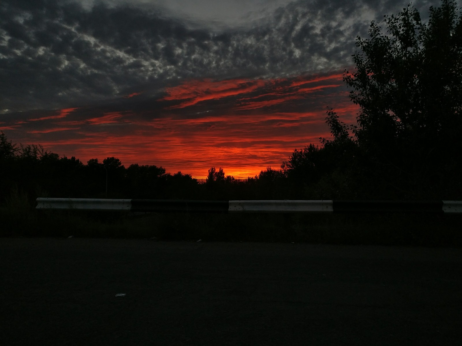 Fiery sunset - My, Sunset, Fire, Dark, Mordor