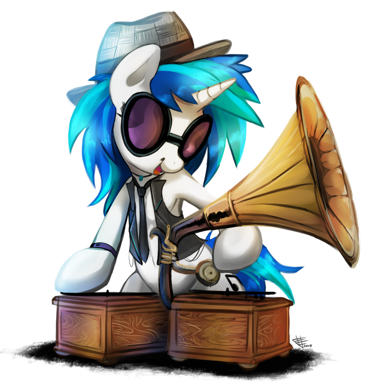 Electro Swing Vinyl Scratch - My Little Pony, PonyArt, Vinyl Scratch, Fidzfox