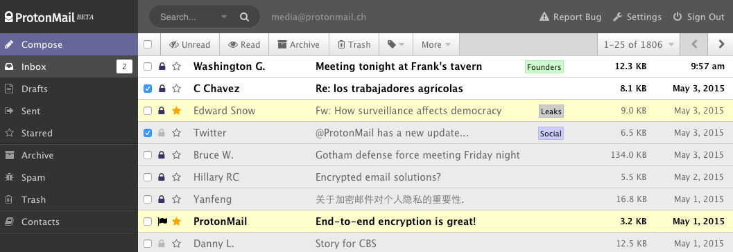 ProtonMail - secure mail from the creators of the Hadron Collider - Email, Information Security, , Privacy, Surveillance, Longpost