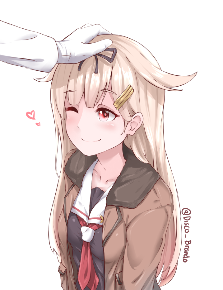 Poi pats - Kantai Collection, Yuudachi, Аниме, Anime Art, Headpats, Petting, Длиннопост