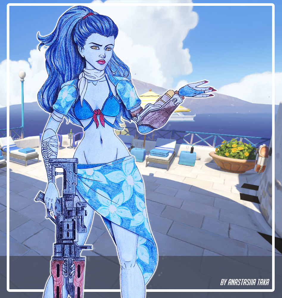 Widowmaker paper doll - My, Overwatch, Widowmaker, Widowmaker, paper doll, Craft, Longpost