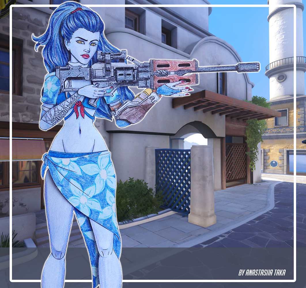 Widowmaker paper doll - My, Overwatch, Widowmaker, Widowmaker, paper doll, Craft, Longpost