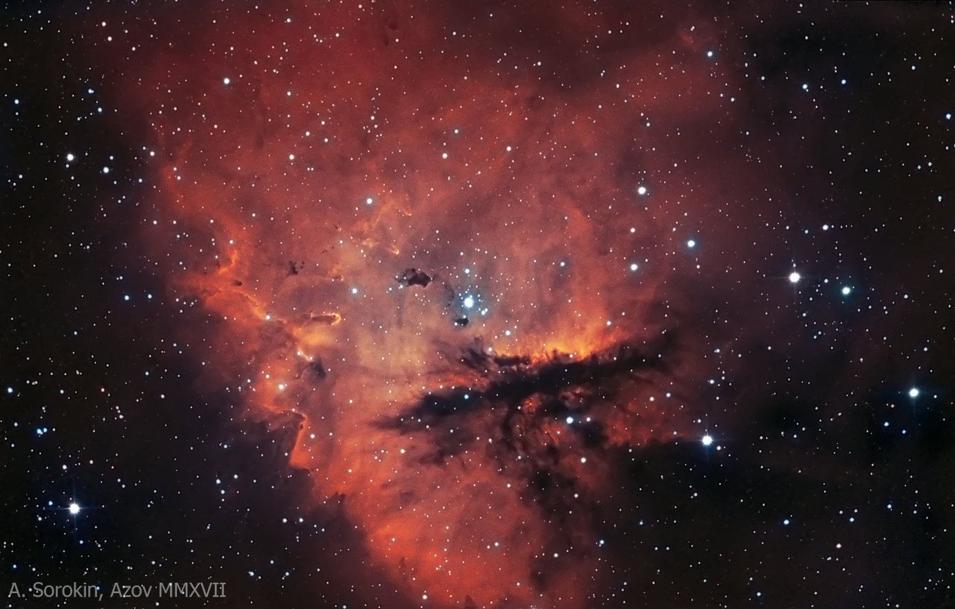 Emission nebula NGC 281 Pacman, bicolor - My, Astrophoto, Nebula, Space, Telescope, Astronomy, Stars, Stars