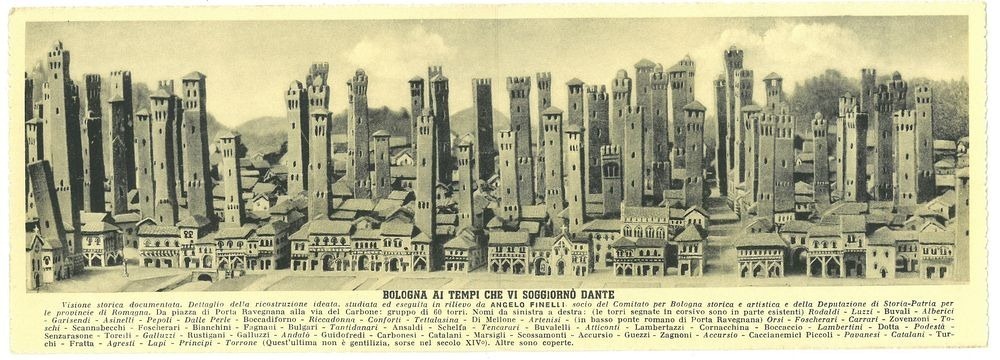 Средневековые башни Болоньи - Лига историков, Башни Болоньи, Средневековые небоскребы, Длиннопост, Италия, Болонья, Средневековье