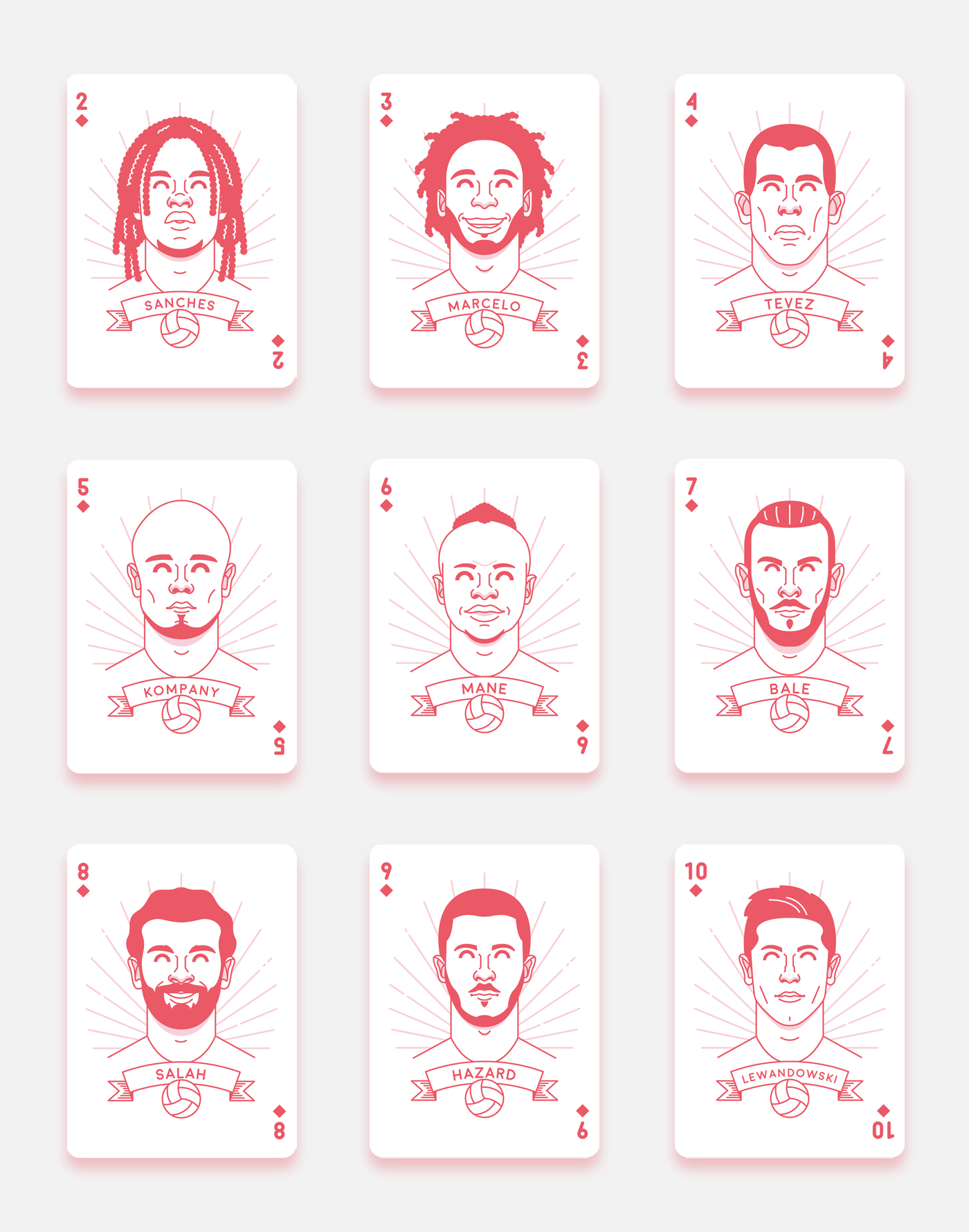 A deck of cards with portraits of football stars - Board games, Football, Playing cards, Longpost