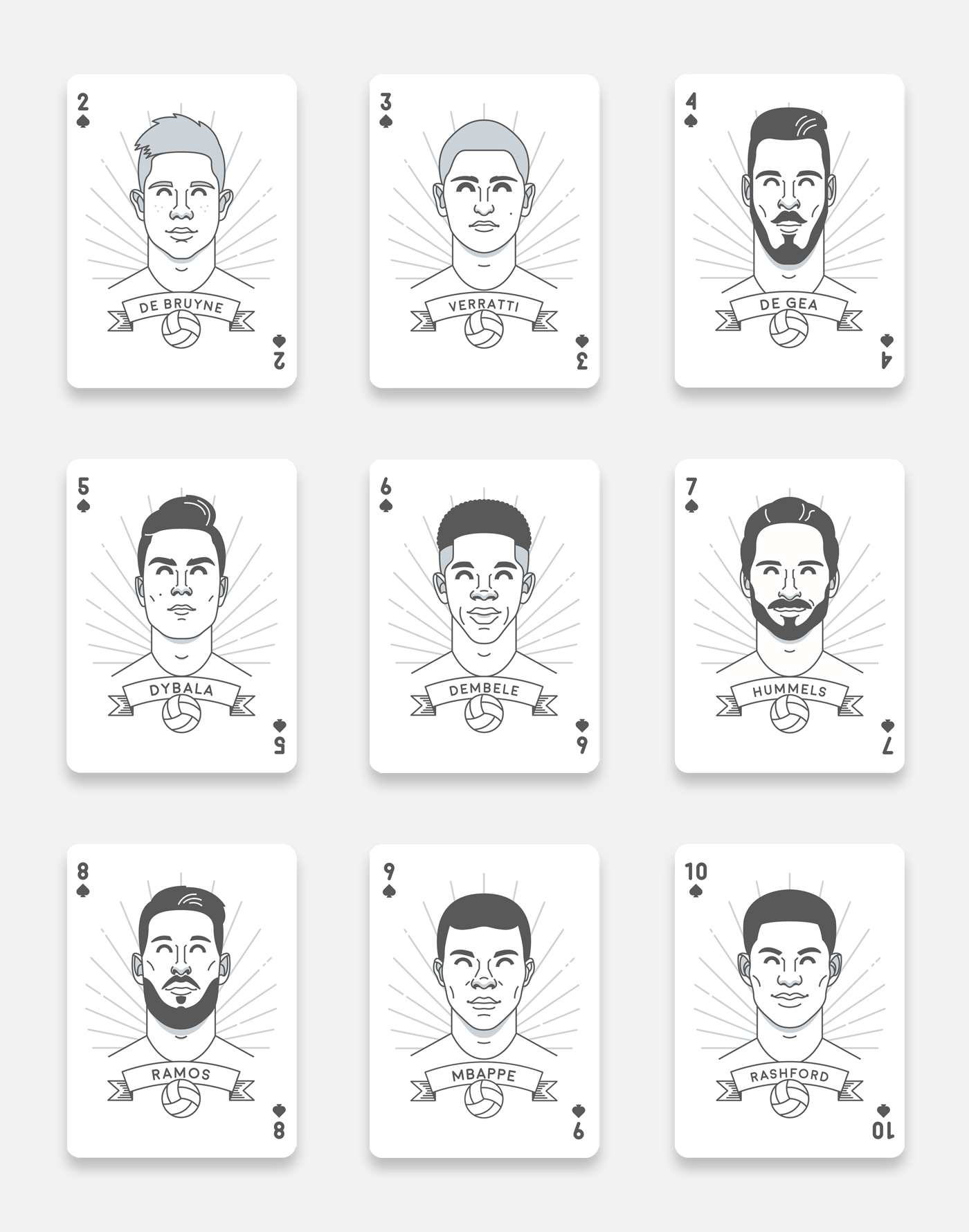 A deck of cards with portraits of football stars - Board games, Football, Playing cards, Longpost