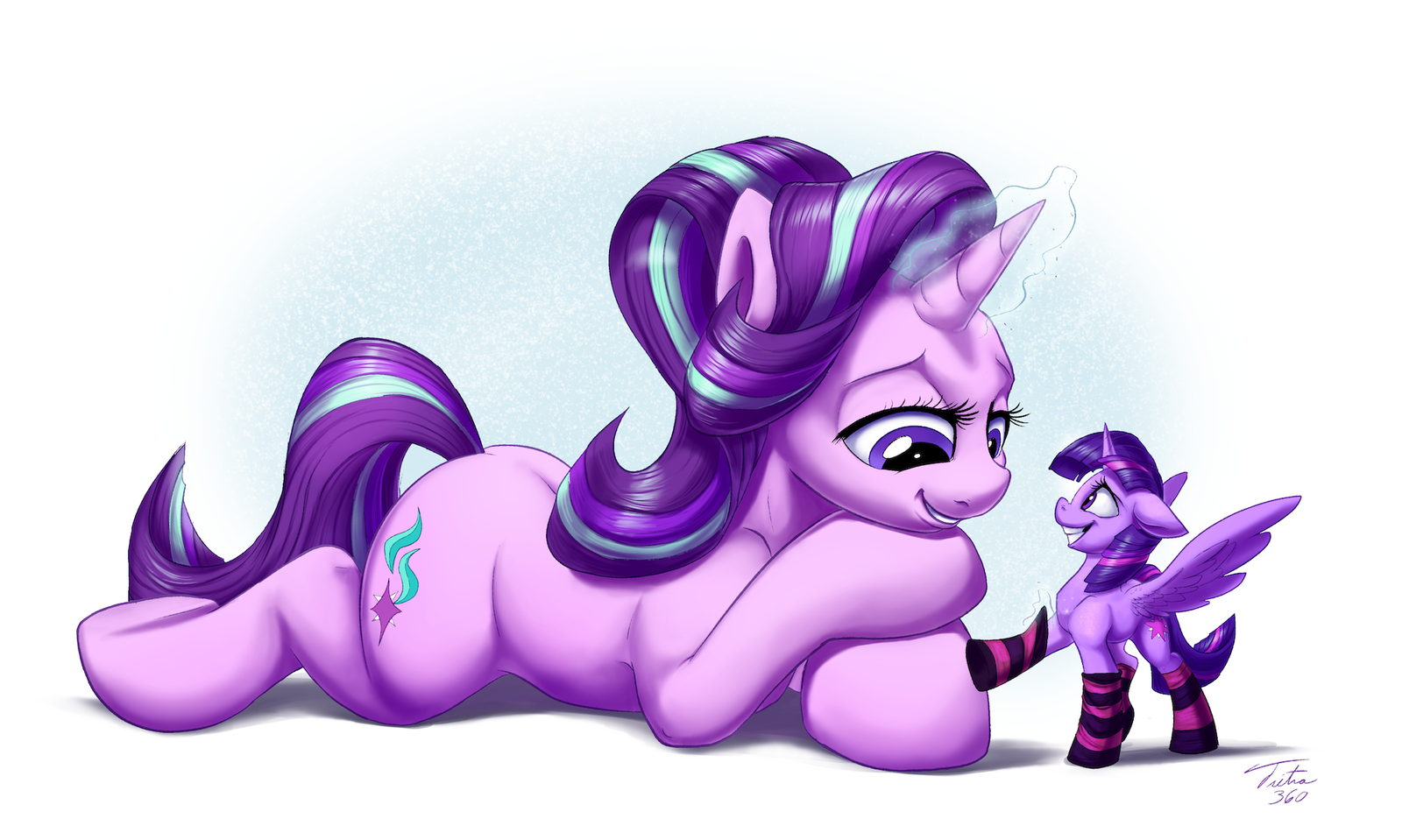 Let Me Just... - My Little Pony, PonyArt, Starlight Glimmer, Twilight sparkle, MLP Носочки, Giant Pony, Tsitra360