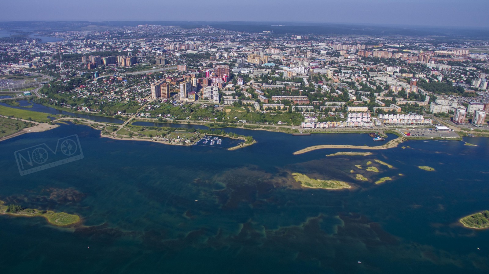 Sunny Irkutsk in a ribbon against the backdrop of rainy Krasnoyarsk - My, Spheresofme, , Irkutsk, DJI Phantom