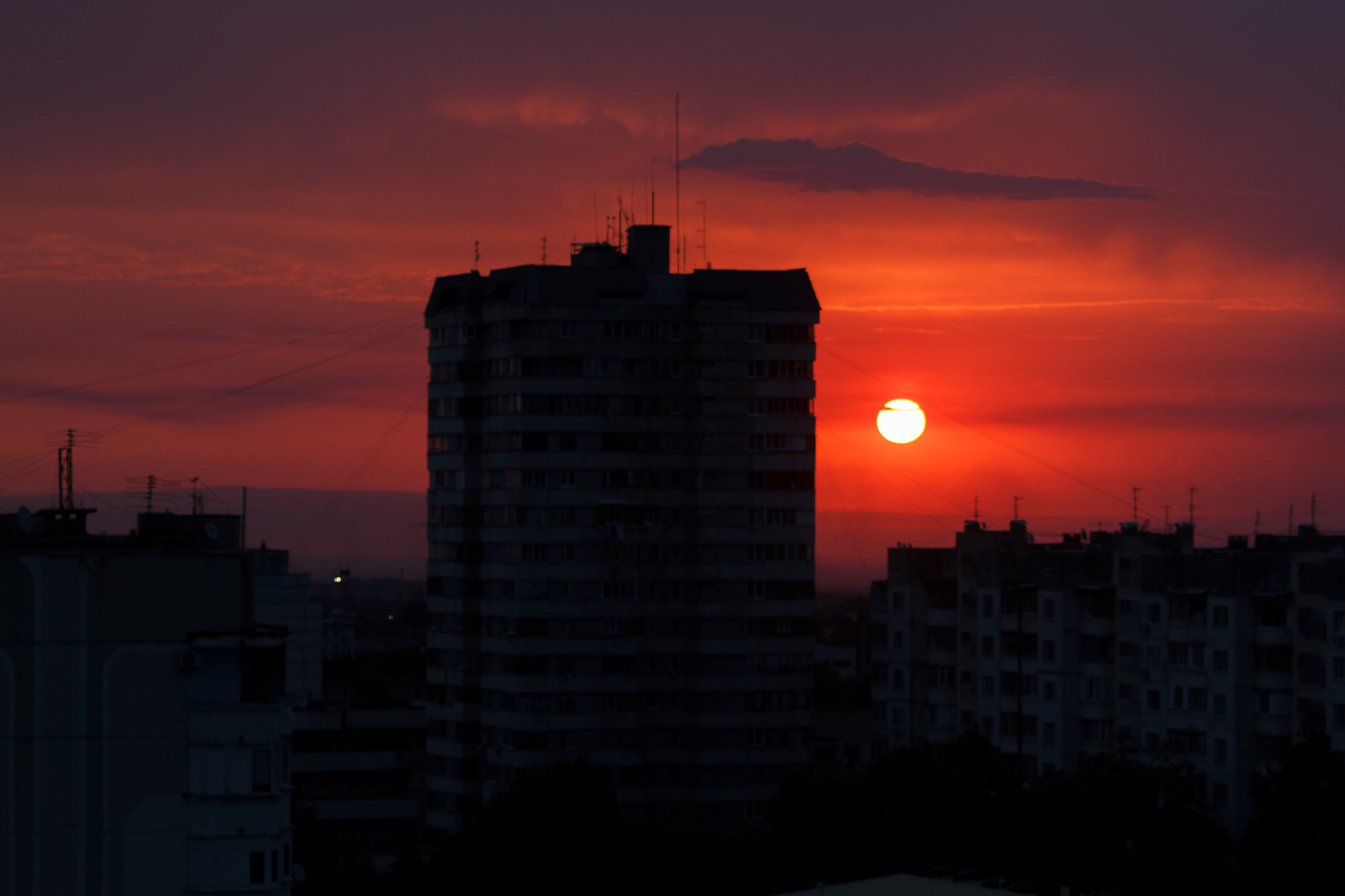 Bloody sunrise - My, Epic, dawn, The photo, Nalchik