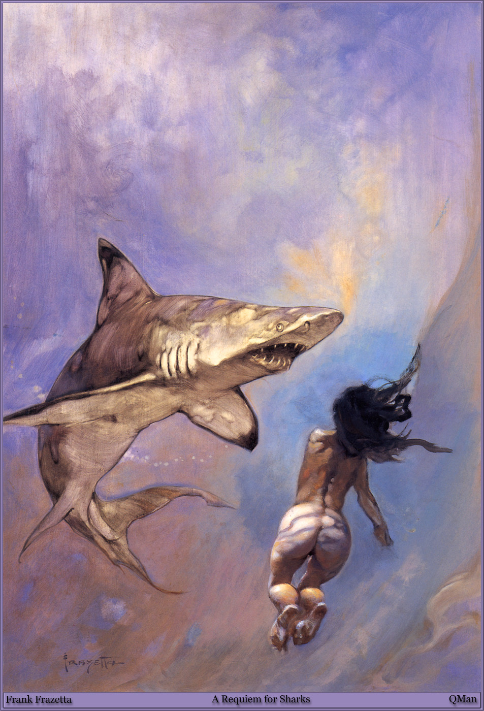 Fantastic Worlds Frank Frazetta - NSFW, Frank Frazetta, Frank Frazetta, Artist, Illustrator, Fantasy, Fantasy, Longpost