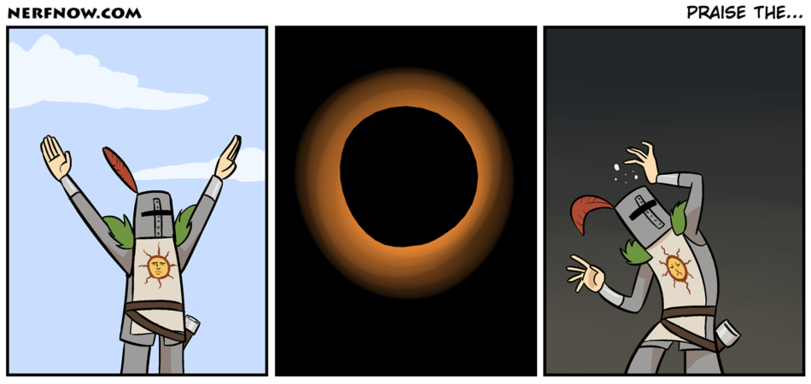 Praise the sun... - Nerfnow, Dark souls, Games, Comics, Eclipse