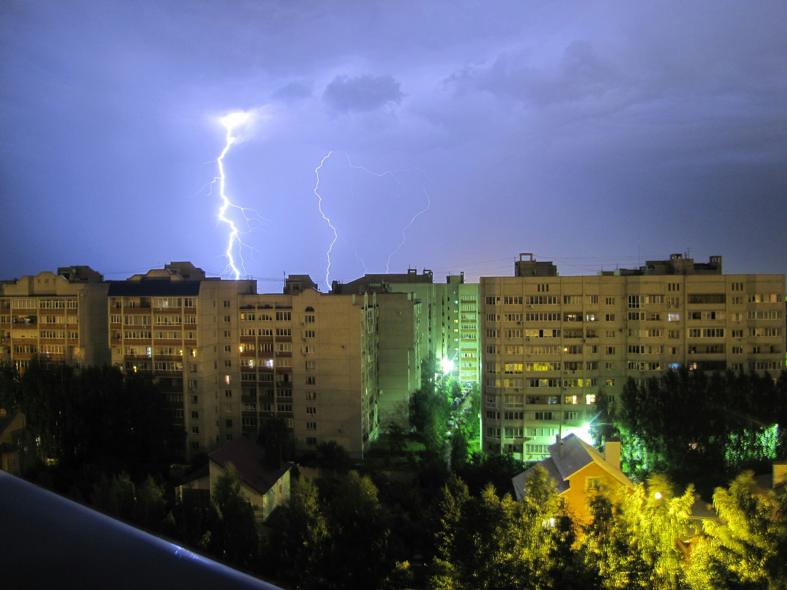 Гроза. Воронеж. 23.08.17 02:00 - Моё, Гроза, Воронеж, Погода, Молния, Длиннопост