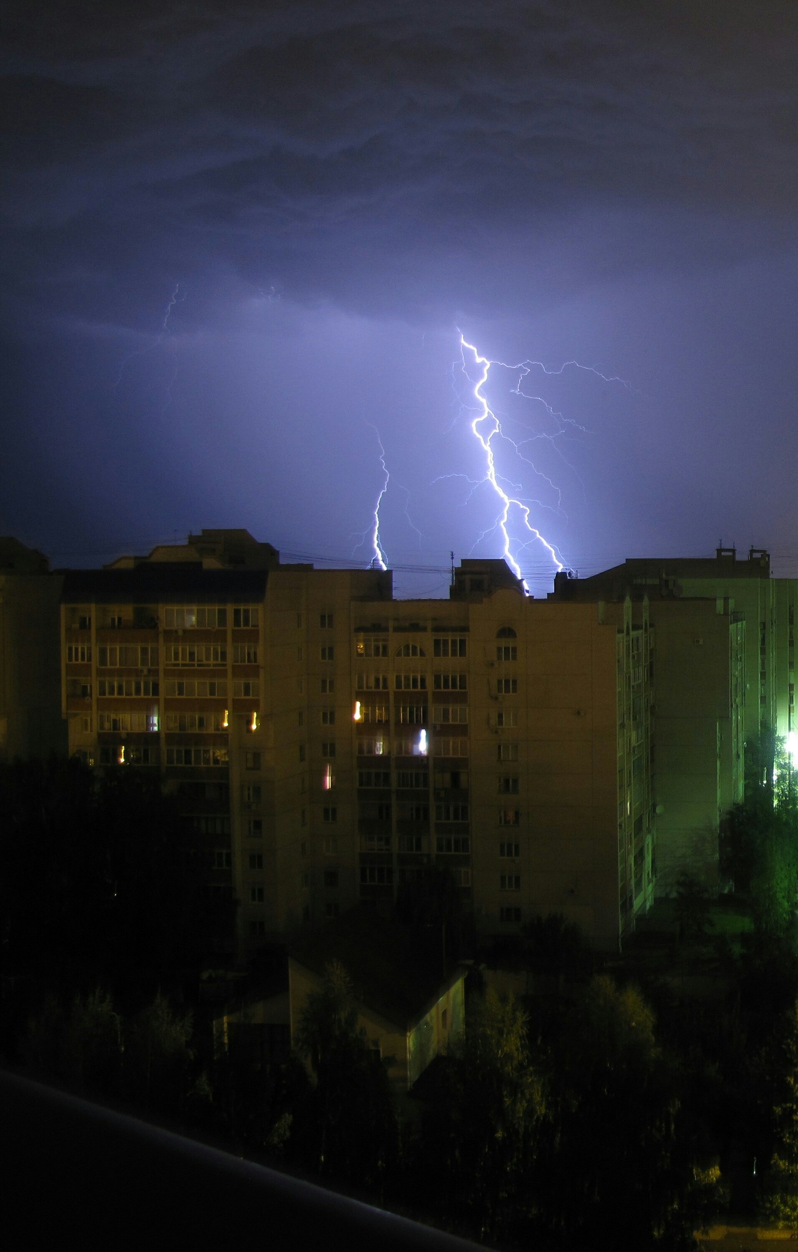 Гроза. Воронеж. 23.08.17 02:00 - Моё, Гроза, Воронеж, Погода, Молния, Длиннопост