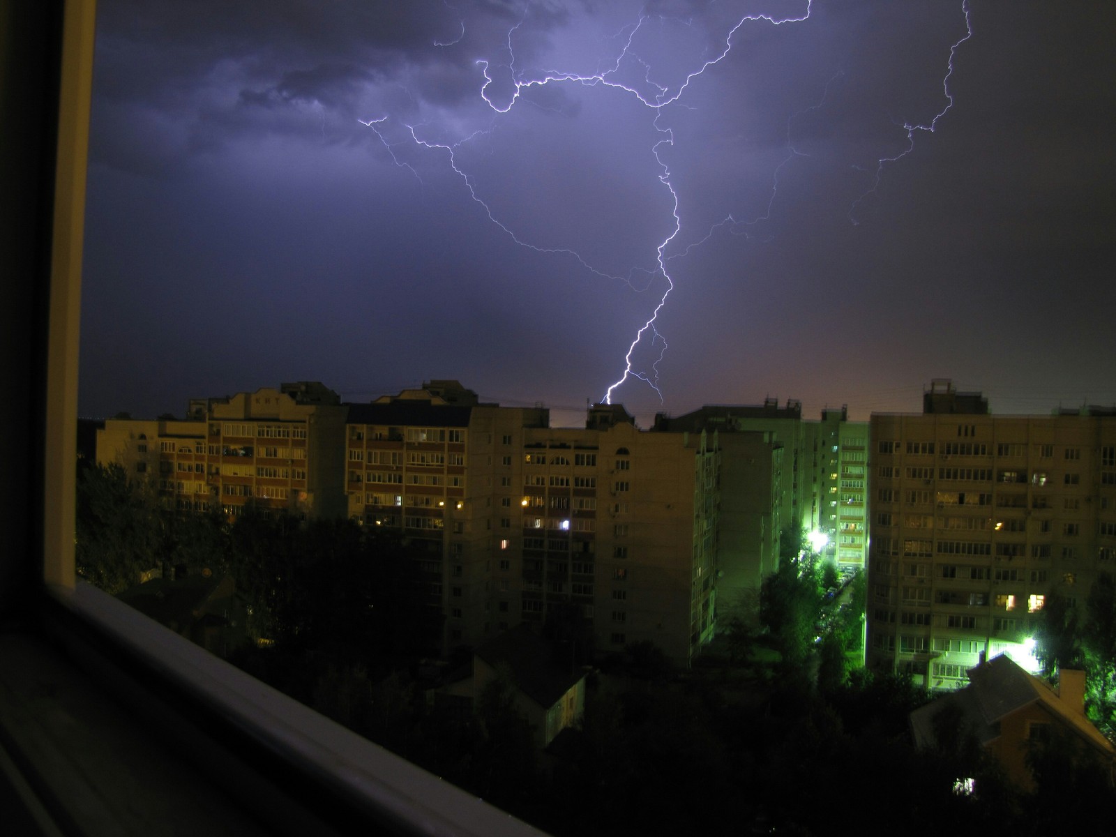 Гроза. Воронеж. 23.08.17 02:00 - Моё, Гроза, Воронеж, Погода, Молния, Длиннопост