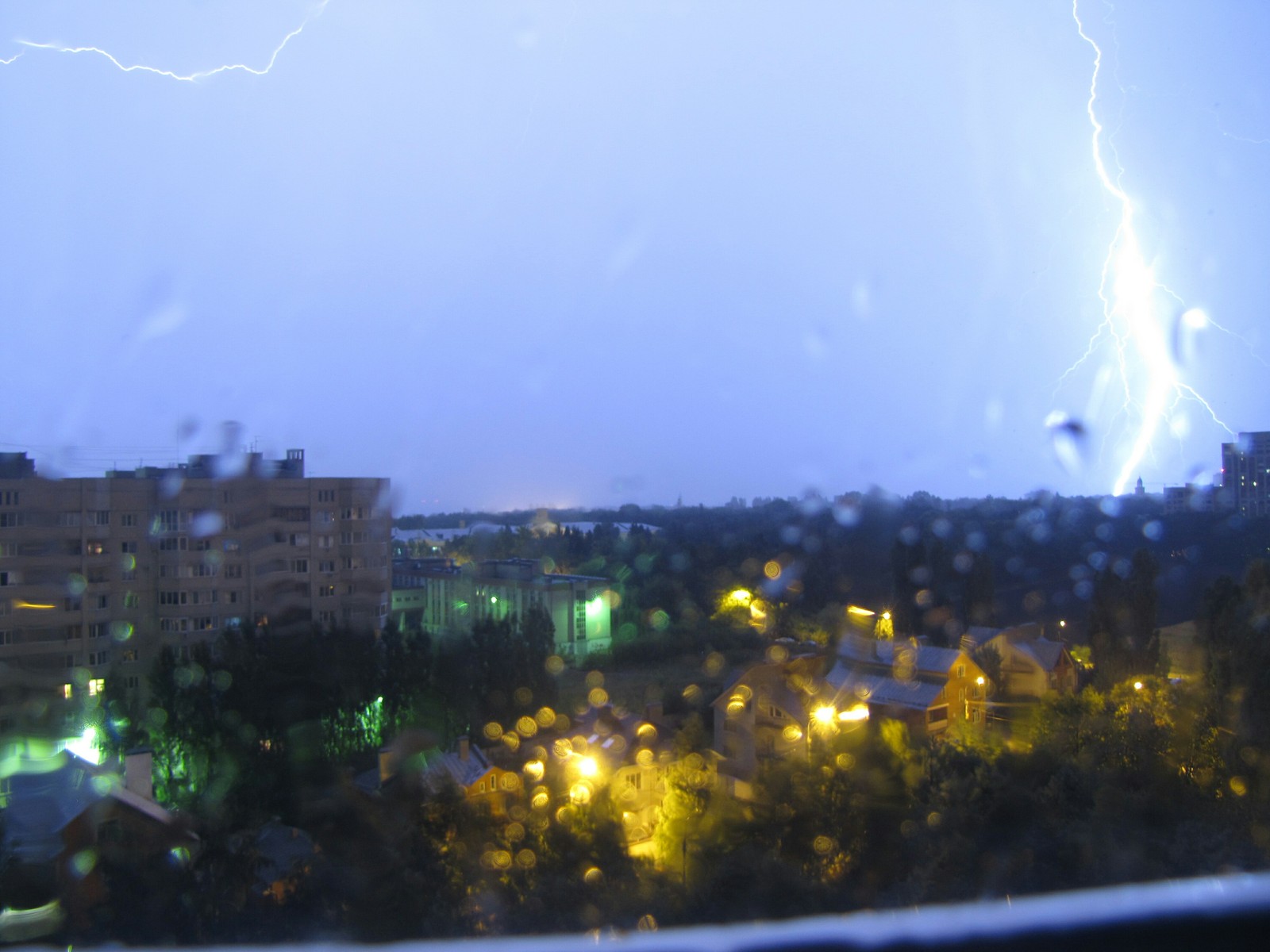 Thunderstorm. Voronezh. 23.08.17 02:00 - My, Thunderstorm, Voronezh, Weather, Lightning, Longpost