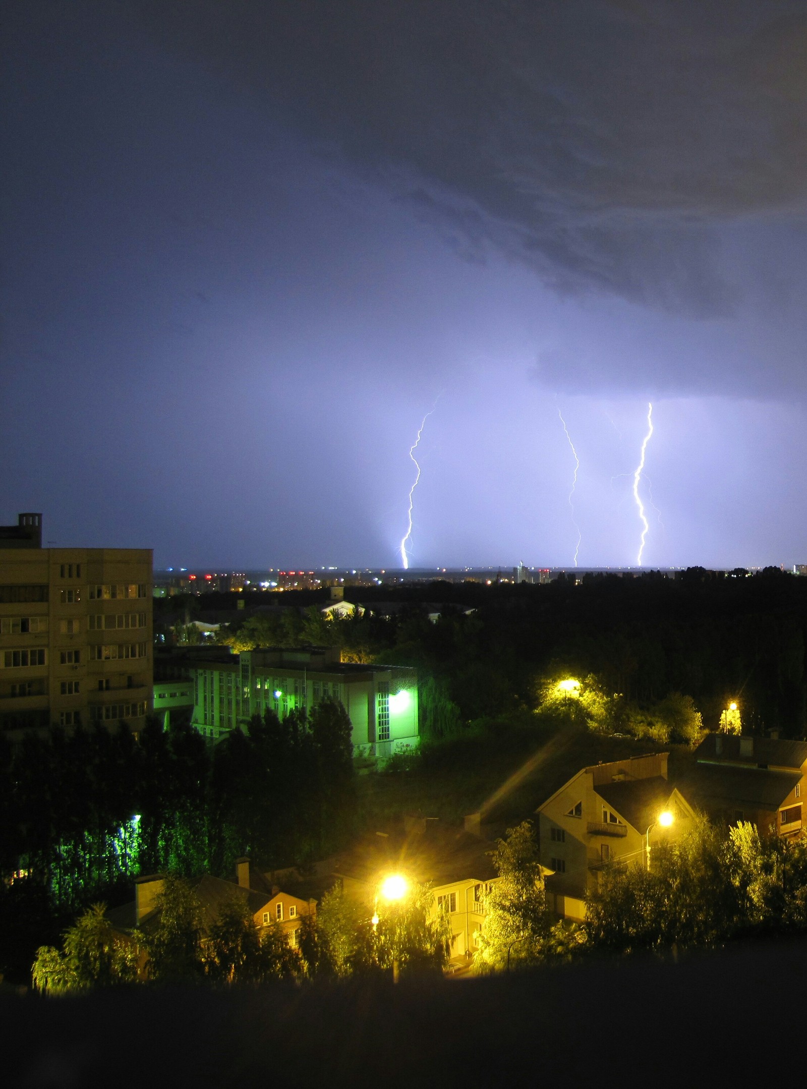 Гроза. Воронеж. 23.08.17 02:00 - Моё, Гроза, Воронеж, Погода, Молния, Длиннопост