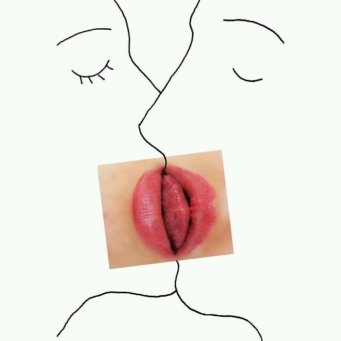 Israeli artist draws on her photos. Part 2. A little strawberry - NSFW, Not mine, The photo, Drawing, Longpost