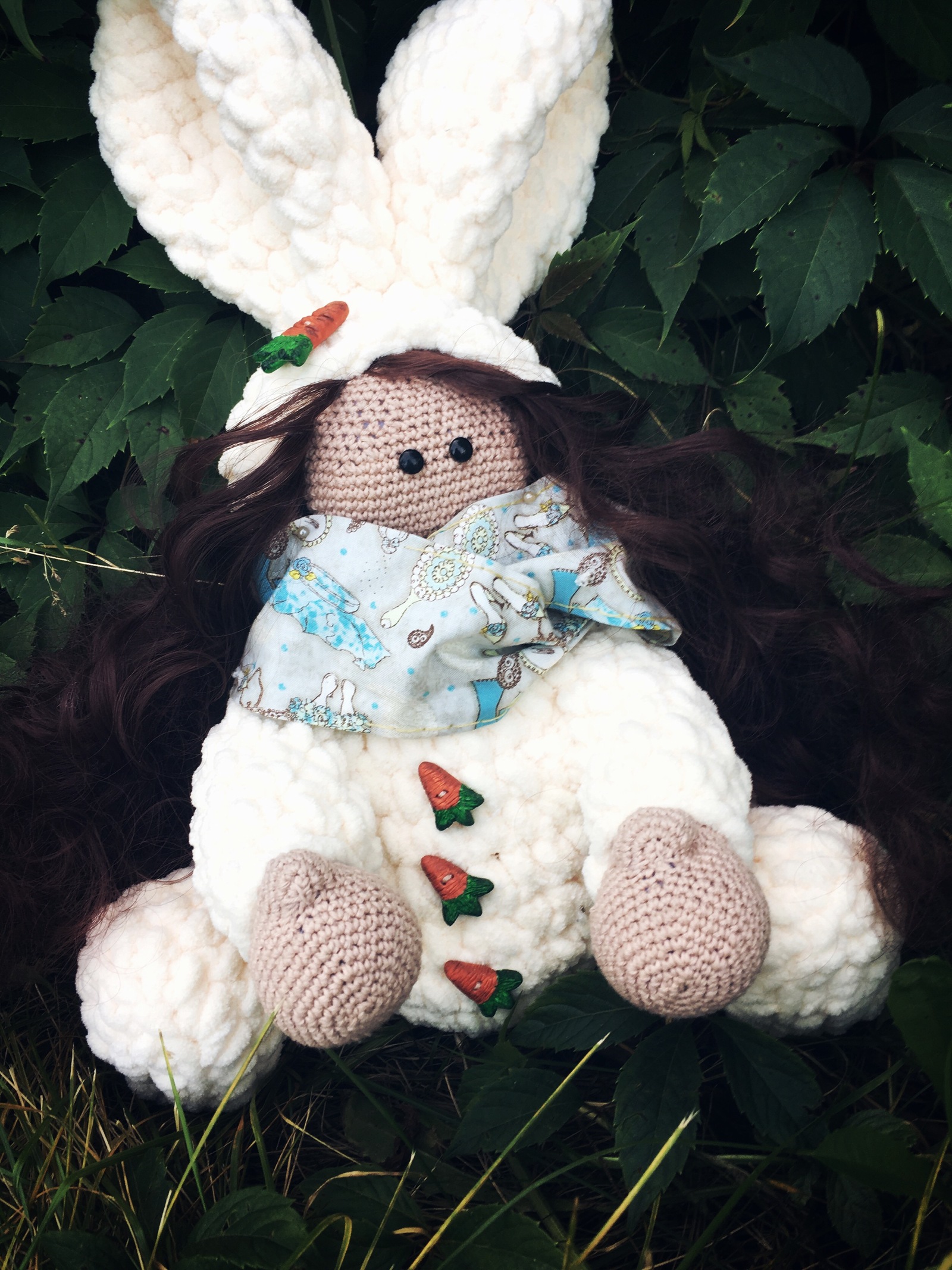 marshmallow toys - My, Crochet, Needlework, Needlework without process, The Bears, Hare, Longpost