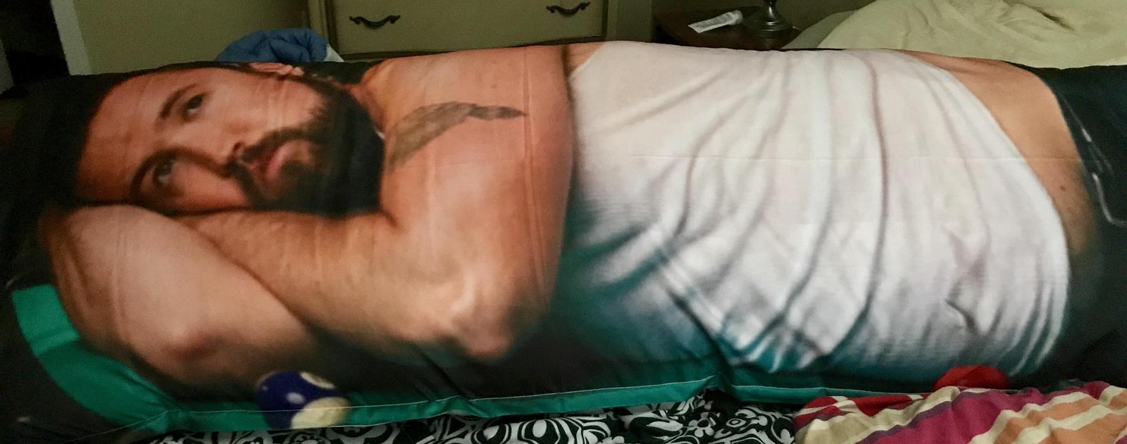 Realistic print on the pillow - Pillow, A real man, Print