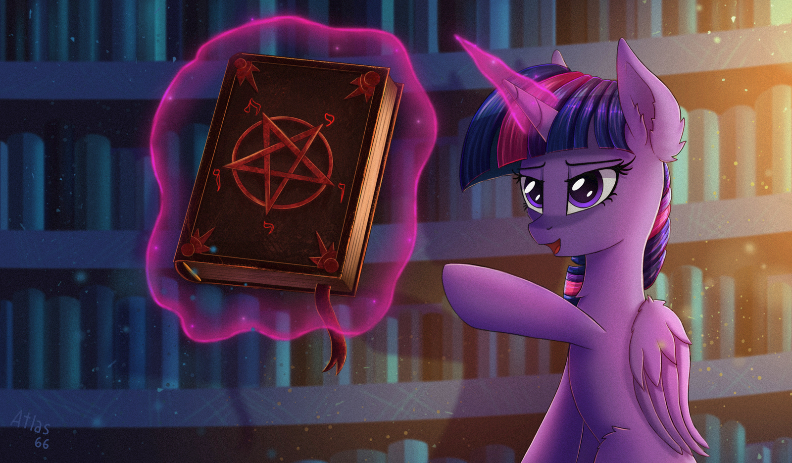 To read - My little pony, PonyArt, Twilight sparkle, Atlas-66