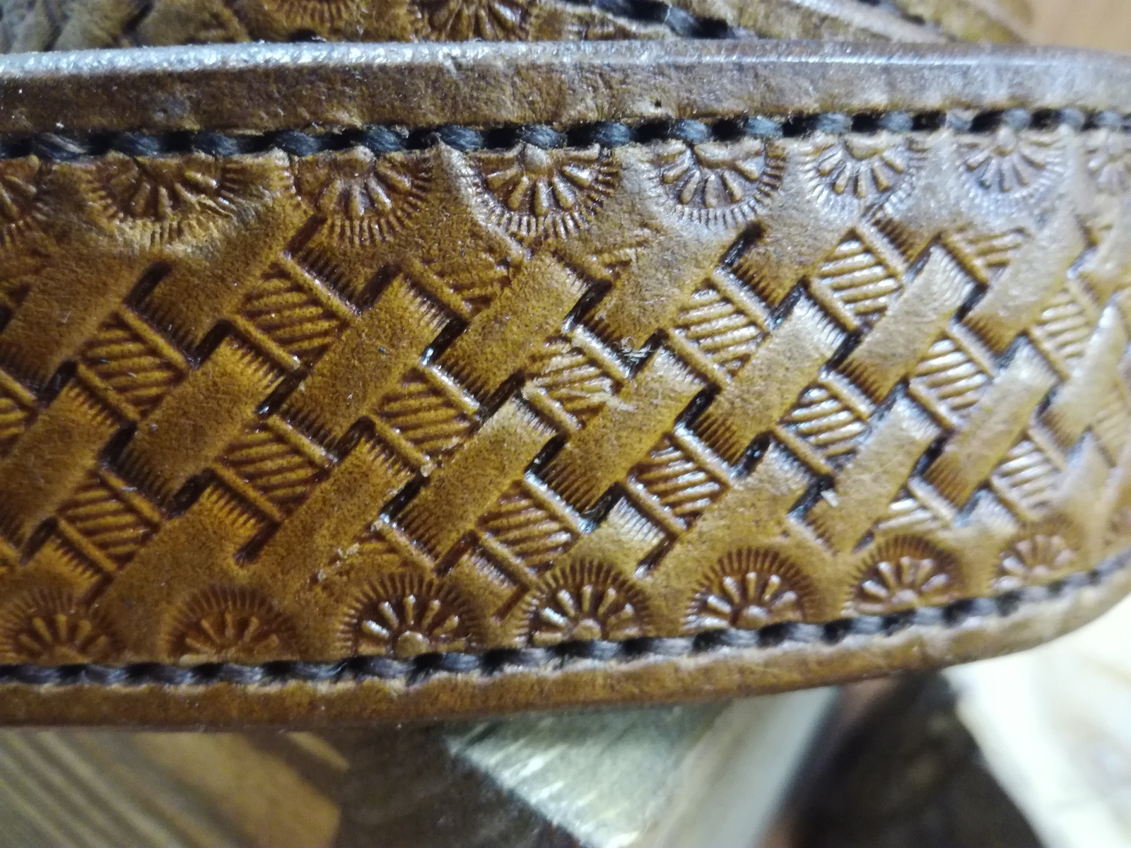 Embossed belt. - My, Belt, Leather, Leather, With your own hands, Leather products, Needlework, Longpost, Handmade