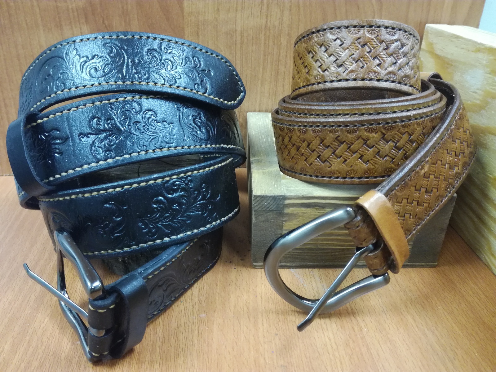 Embossed belt. - My, Belt, Leather, Leather, With your own hands, Leather products, Needlework, Longpost, Handmade