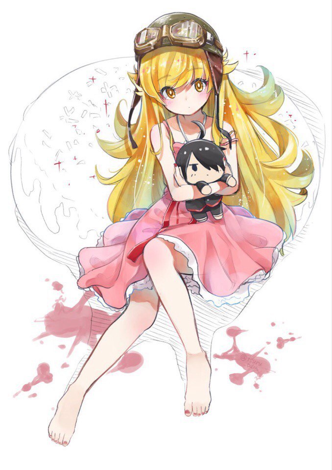 Oshino Shinobu - Monogatari series, Anime, Anime art, Kiss-Shot Acerola-orion Heart-under-blade, Araragi koyomi